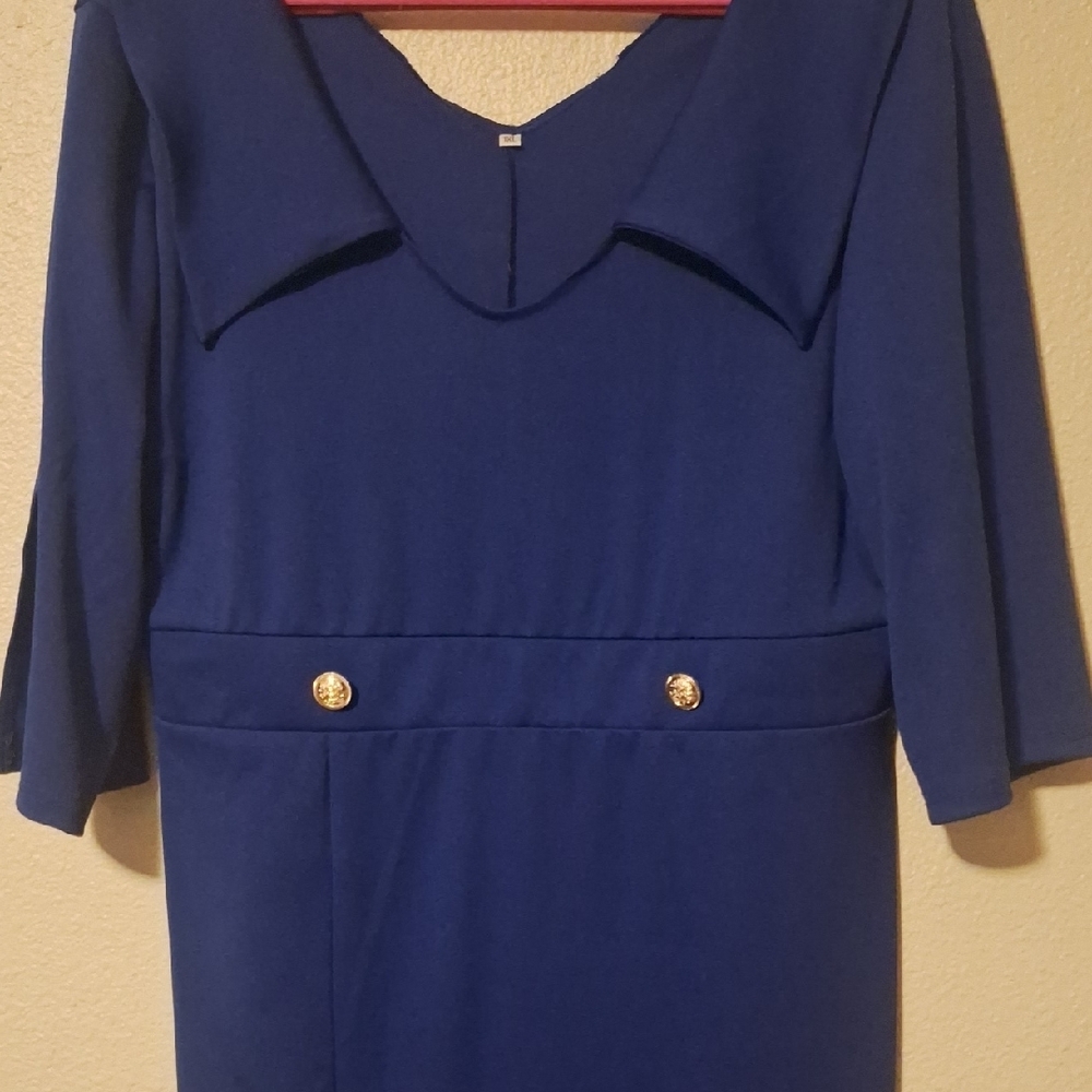 Elegant Blue Women's Dress